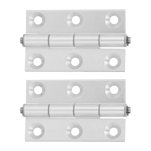 BIMZUC Premium Aluminum Flat Hinge Folding Square Door Hinge Heavy Duty Hardware Accessory for Residential and Commercial Door Frames, 2Pcs Set (3.11 inches / 79mm)