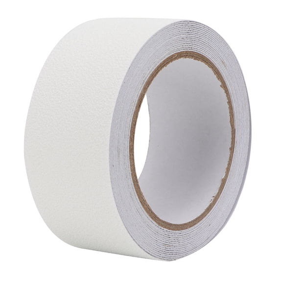 BIMZUC Premium Anti Slip Tape White 16.4 ft / 5m PEVA PU Rubber Floor Staircase Step Abrasive Safety Strip High Traction Grip For Indoor Outdoor Use, 1 Count