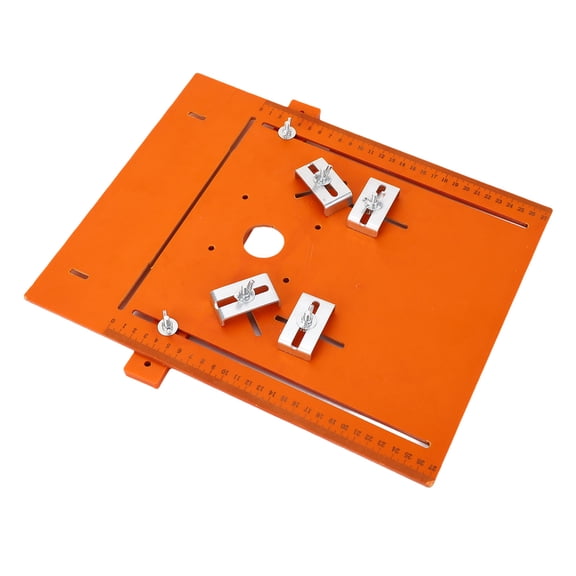 BIMZUC Premium Circular Saw Base Plate Multifunctional Woodworking Guide Rail Cut Board 11x13.78 Inches / 28x35 cm Track Trimming Machine Bottom Sheet Flip Plate Scale Markings Heavy Duty Workpiece