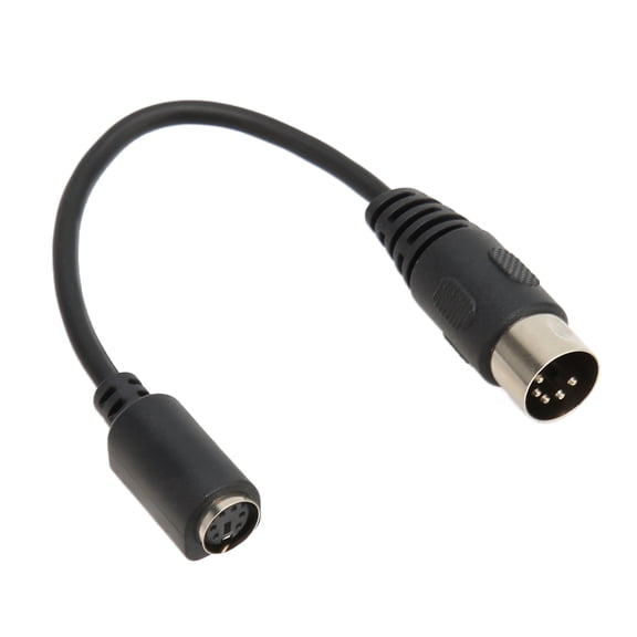 BIMZUC Premium DIN 5 Pin Male to Mini DIN 6 Pin Female Converter Cable Adapter Cord for PS2 Keyboard Mouse, Long Lasting PVC Wire Housing Sleeve Extension Connectors Accessory, 5.9 inches / 15 cm