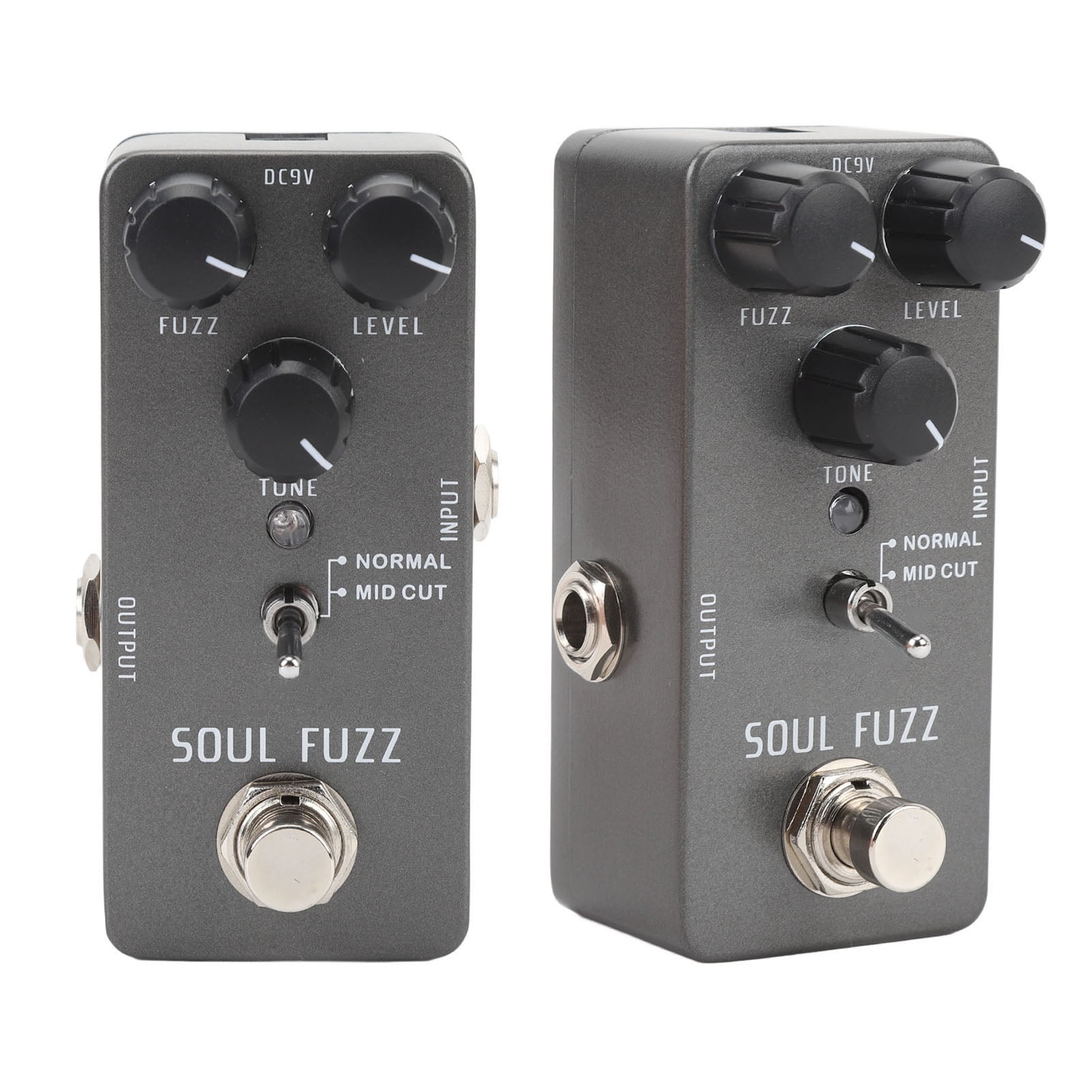 BIMZUC Premium Electric Guitar Fuzz Pedal with Adjustable Volume Tone Gain Control Knob Compact Analog Effect Pedal Non-Slip Rubber Pad DC 9V 10 mA Current for Lead Playing Black Color