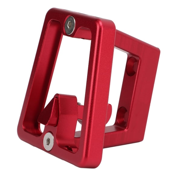 BIMZUC Premium Folding Bicycle Front Bracket Aluminum Alloy Bike Bag Rack Mount Base Adapter specifically designed for Brompton, Brilliant Red Color, Dimensions 10 inches / 25.4 cm