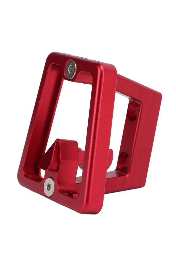 Premium Folding Bicycle Front Bracket Aluminum Alloy Bike Bag Rack Mount Base Adapter specifically designed for Brompton, Brilliant Red Color, Dimensions 10 inches / 25.4 cm