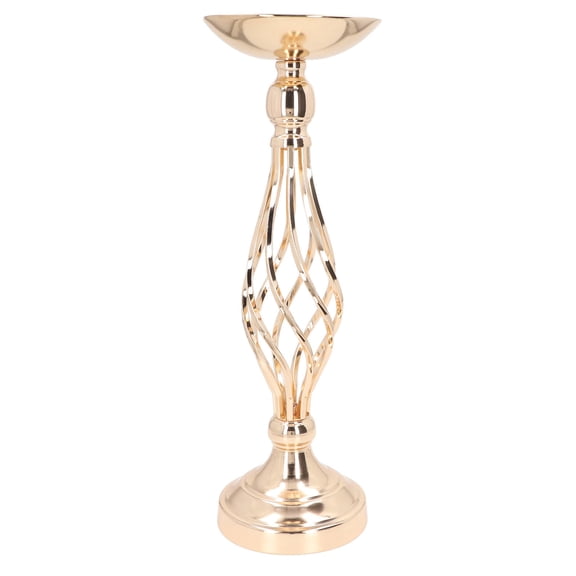 BIMZUC Premium Iron Twisted Curb Candle Holder – Elegant Gold Table Ornament for Weddings, Parties & Gift Giving