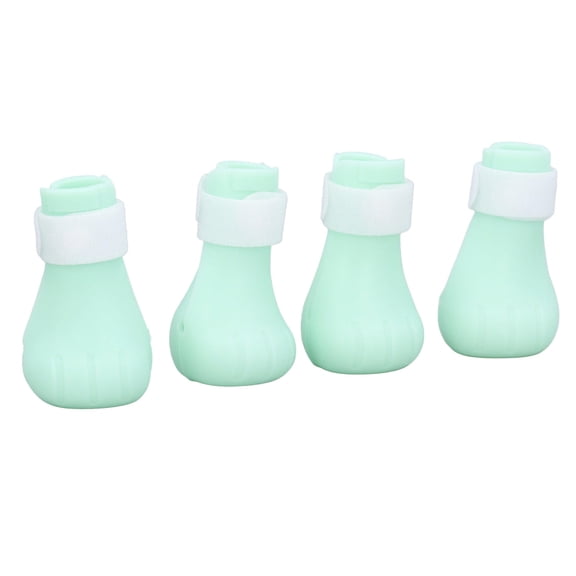 BIMZUC Premium Silicone Cat Paw Covers  AntiScratch, AntiBite Grooming Boots for Bathing, Injection & Medicine, Adjustable Fit, Green