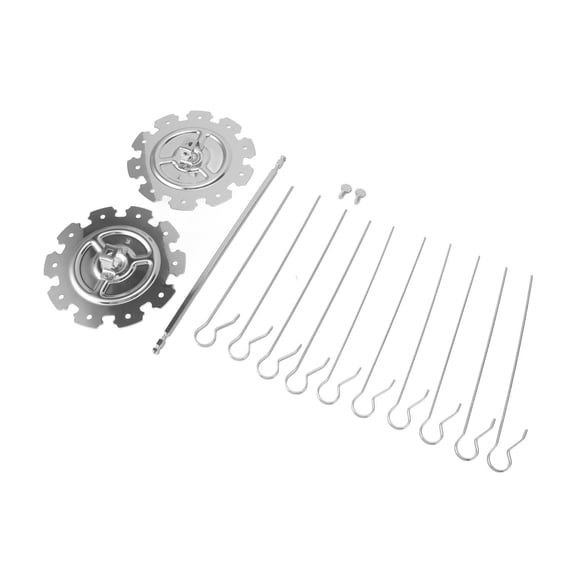 BIMZUC Premium Stainless Steel Rotisserie Skewer Set 12Piece Grill Rods for Chicken, Beef, Fish & Veg Detachable, HeatResistant, EasyClean Kitchen Tool