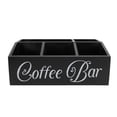 thumbnail image 1 of BIMZUC Premium Wooden Coffee Station Organizer – 5‑Compartment Black Box for Countertop, Cups, Pods & Accessories, 1 of 6