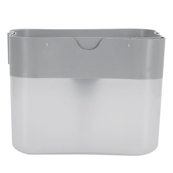 BIMZUC Press Type Liquid Soap Box Dispenser with Scouring Pad for Kitchen Household Detergent Pump Dishwashing Sponge Holder Grey 5.5x3.5x4.3 inches / 14x9x11 cm