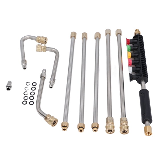 BIMZUC Pressure Washer Extension Wand Set, Stainless Steel Power Washer Extension Rods with Quick Connect Attachments for Car and Home Cleaning, 20 Pieces