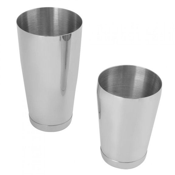 BIMZUC Professional Boston Cocktail Shaker Set, 304 Stainless Steel Bartender Barware Kit, 2-Piece Drink Shaker (550ml/18.6oz & 850ml/28.7oz) for Home Bar and Mixology, Silver