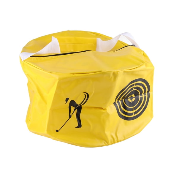 BIMZUC Professional Golf Swing Training Aids Smash Impact Power Golfer Practicing Bag Yellow Heavy Duty Contact Alignment Smart Cushion Posture Correcting Impact Trainer Pack (45cm / 17.8 inches)