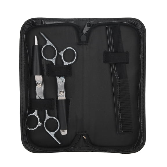 BIMZUC Professional Hairdressing Hair Cutting Scissors Kit, Stainless Steel Barber Salon Shear Set with Comb and Case, 6.9 Inches / 17.5 cm Silver Styling Tools