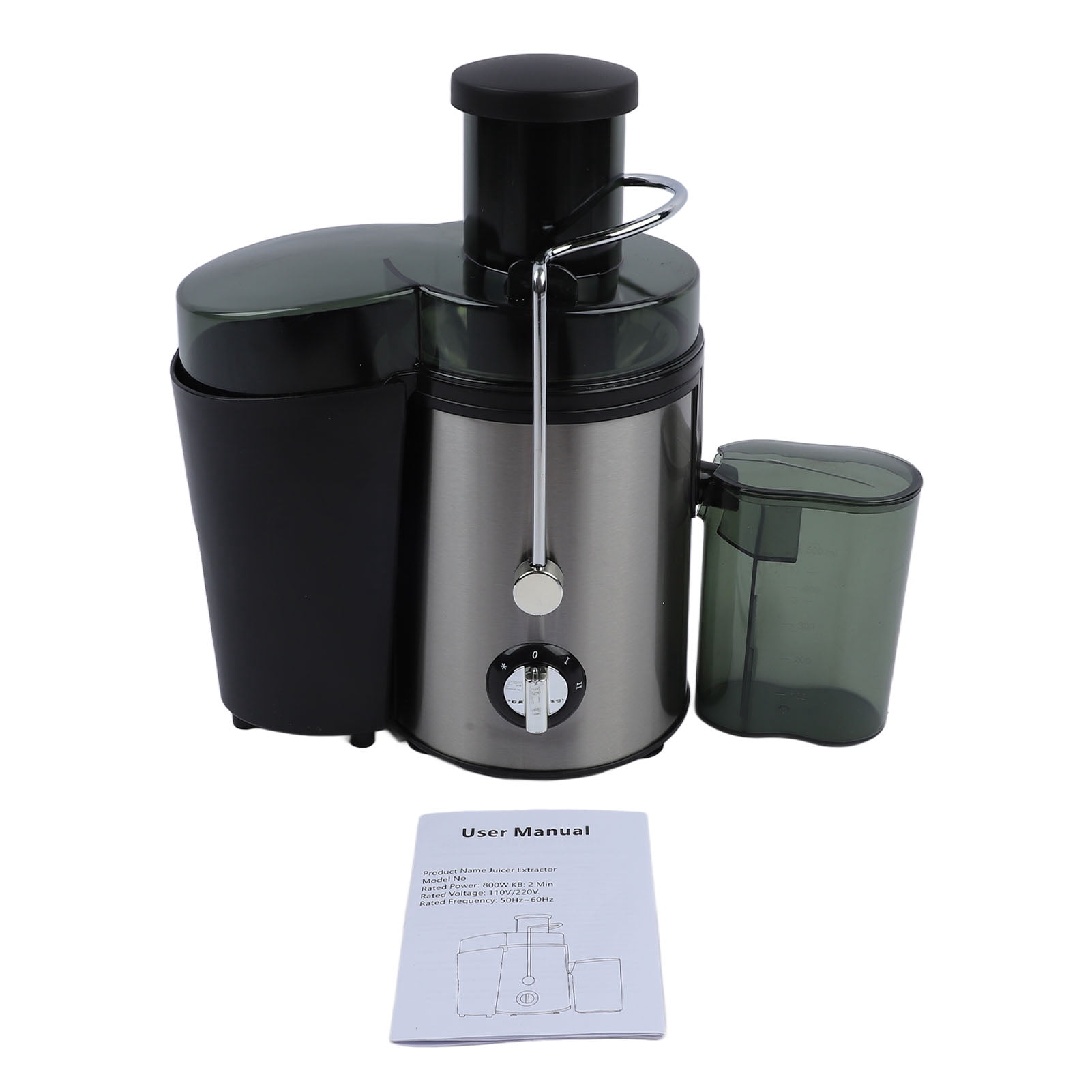 BIMZUC Professional Juicer Machine 800W Electric Fruit and Vegetable Juicer Extractor with Wide Feed Chute, Silver (13.38 x 11.02 in / 34 x 28 cm)