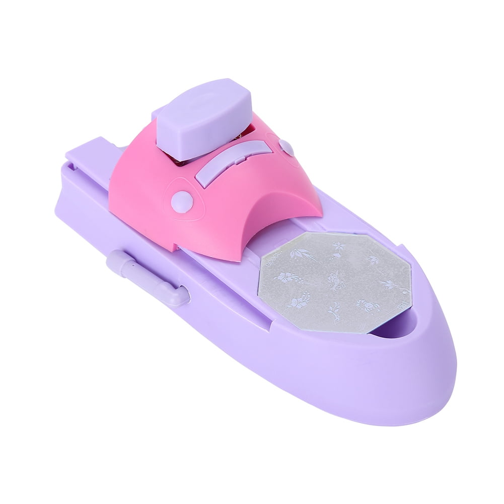 BIMZUC Professional Nail Art DIY Pattern Printing Machine Stamper Nail Printer Manicure Tools Kit with 6 Metal Plates for Salon Quality Results (7.87 x 3.94 inches / 20 x 10 cm)