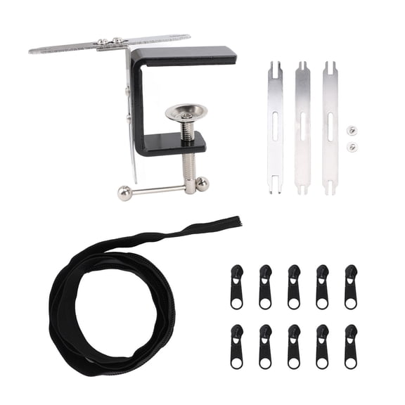 BIMZUC Professional Stainless Steel Zipper Pull Tool DoubleEnd Quick Jig Slider Kit for Pants, Dresses & Tailoring