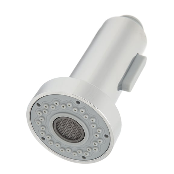 BIMZUC Pull Down Faucet Head Replacement Part - ABS Universal Fit Splashproof Kitchen Sink Spray Nozzle in Chrome Finish (L-03). Engineered for 360-Degree Swivel, Easy Install, 4.33 inches / 11 cm.