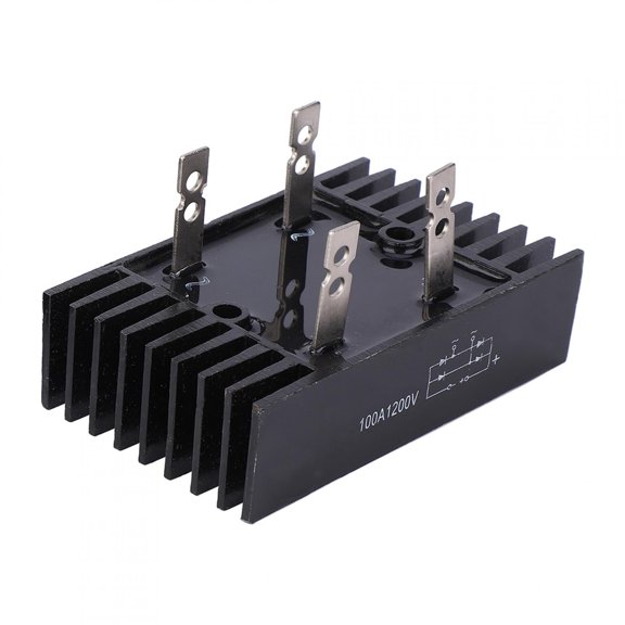 BIMZUC QL100A 1200V Rectifier Bridge Single Phase Resin Packed Large Power Rectifier Module, Welding Mounting Type High Surge Capacity Diode Kit for Industrial Electrical Power Control, 1 Count