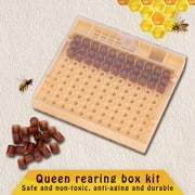 BIMZUC Queen Rearing Cup Kit Complete Plastic Beekeeping Box Cage Set Includes 110 Brown Cell Cups 20 Covers Cultivating Tool for Beekeepers Supplies