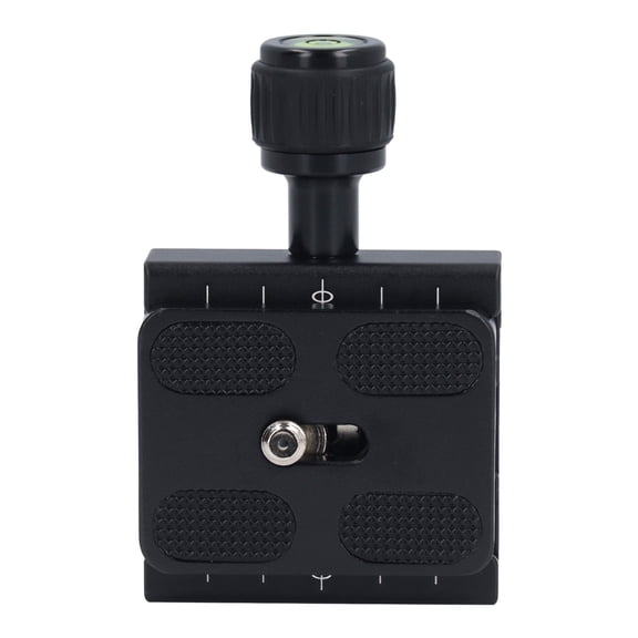 BIMZUC Quick Release Clamp for Arca Swiss Aluminum Alloy 50mm Camera Tripod Mount Plate Clamp with 3 Bubble Levels 3/8 to 1/4 Inch Thread Adapter