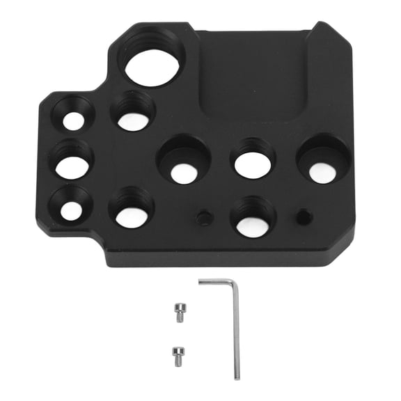 BIMZUC Quick Release Plate Aluminum Alloy Camera Stabilizer Expansion Mounting Base with 1/4 3/8 Inch Holes Cold Shoe Interface for DJI Ronin S SC RS2 RS3