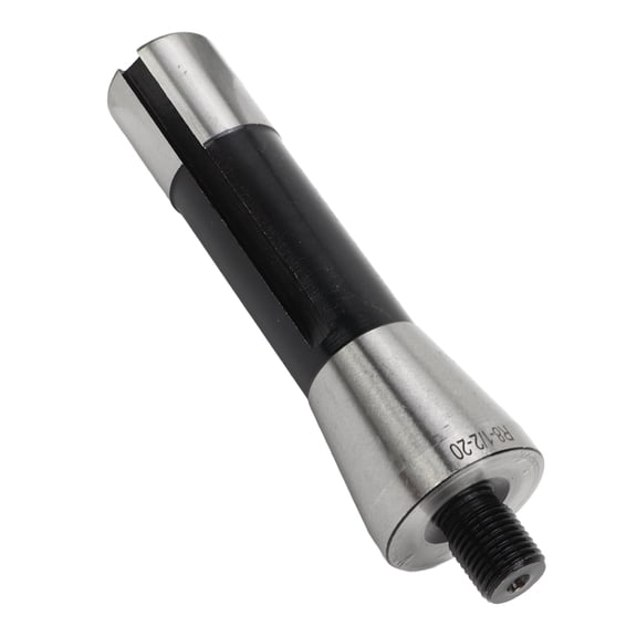 BIMZUC R8 Shank to 1/2 Inch Threaded Drill Chuck Arbor, Manganese Steel 20mm Length Mill Arbor Adapter, Hardened Lathe Tool Fixture Adapter with Connecting Rod
