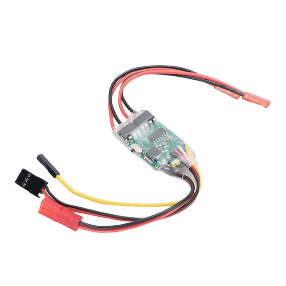 BIMZUC RC Car ESC Alloy ABS 2 Way 5A Brushed Electric Speed Controller for RC Boat Tank, 4.33 inches