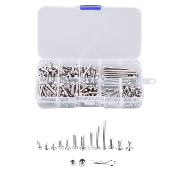 BIMZUC RC Screws Metal Stainless Steel Screws Kit for Traxxas Slash 4x4 Short Truck Car Parts (5.51 inches / 14.00 cm)[cite: 1]