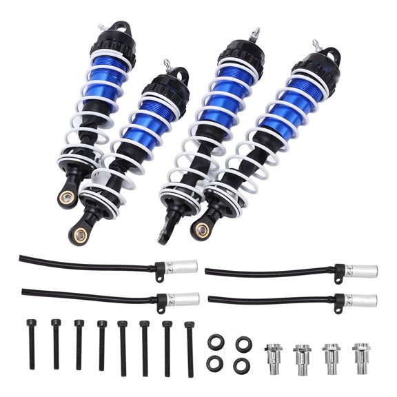 BIMZUC RC Shocks Damper Front Rear Springs Shock Absorber Aluminum for ZD Racing DBX07 1/7 Vehicle (Blue Black) - 9.45 inches / 24 cm