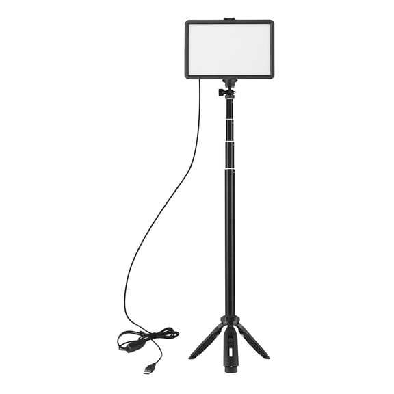 BIMZUC RGB Video Light Kit 10 Levels Brightness Dimmable USB LED Lighting Kit Extendable Tripod 4.1-58.3 in / 10.5-148 cm for Photography Live Streaming Studio Video Conference Lighting Setup
