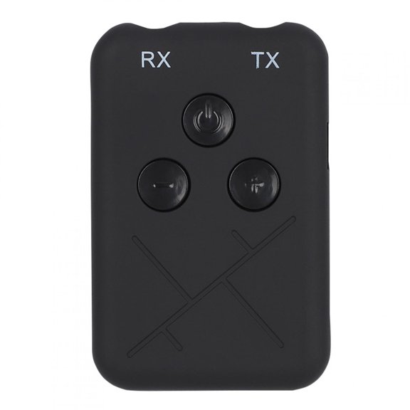 BIMZUC RXTX10 Wireless Bluetooth 4.2 Audio Receiver and Transmitter with Built-In 300mAh Lithium Battery, 2-in-1 Adapter for Home Stereo System, MP3 WAV Decoding, 32.8ft Transmission Range, Black