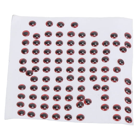 BIMZUC Realistic 3D Simulation Fishing Lure Eyes Stickers 4mm Lifelike Fake Fisheyes for Fly Tying Lures Making Crafts DIY Fishing Gear Accessories (100 Pcs / 4mm / 0.16 inches)