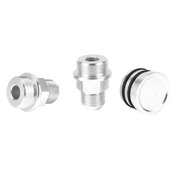 BIMZUC Rear Block Breather Fittings Plug M28 to 10AN Adapter Accessory Kit Replacement Part Compatible with Honda B16 B18C Engines Durable Aluminum Construction Silver
