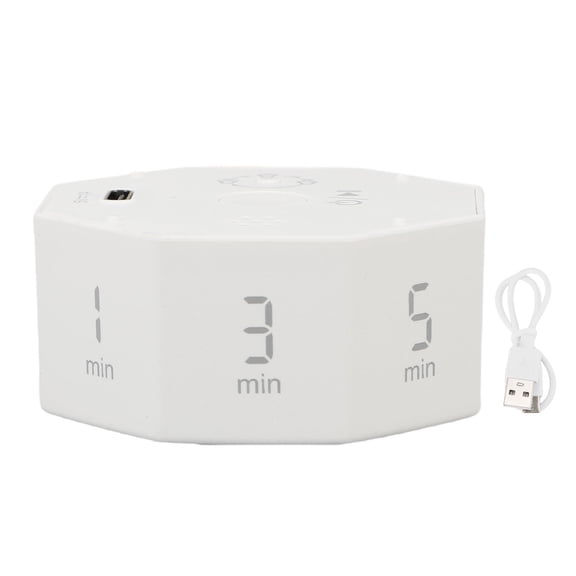 BIMZUC Rechargeable 8‑Angle LCD Countdown Timer – 7 Preset Durations, Silent Mode, USB‑C Charge, 24‑Hour Battery Life