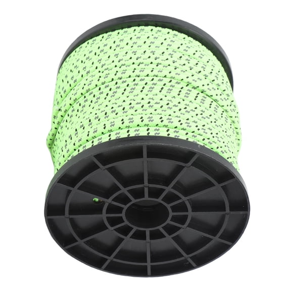 BIMZUC Reflective Camping Rope 164ft (50m) 4mm Polyester Parachute Cord Fluorescent Green for Travel Hiking Backpacking Tent Canopy Awning