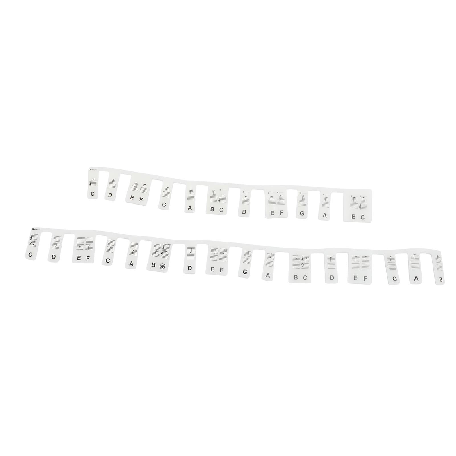 BIMZUC Removable Piano Key Stickers Note Labels, 61 Key Full Size ...