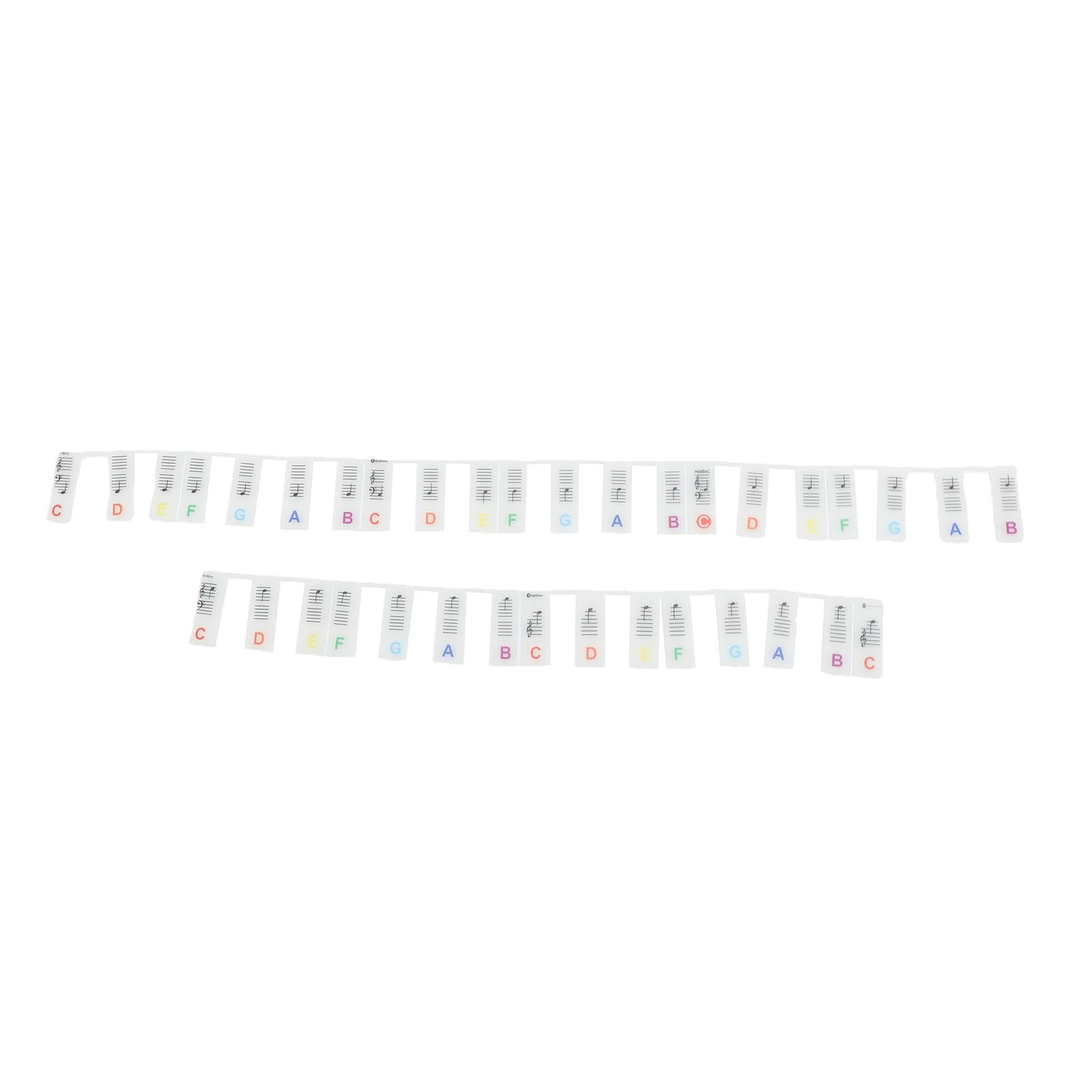 BIMZUC Removable Piano Key Stickers Note Labels, 61 Key Full Size ...