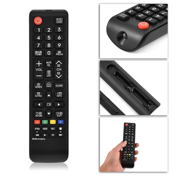 BIMZUC Replacement Universal TV Remote Control for UE65KU6070 UE65KU6079 UE65KU6400 Black (6.9 inches / 17.5 cm)