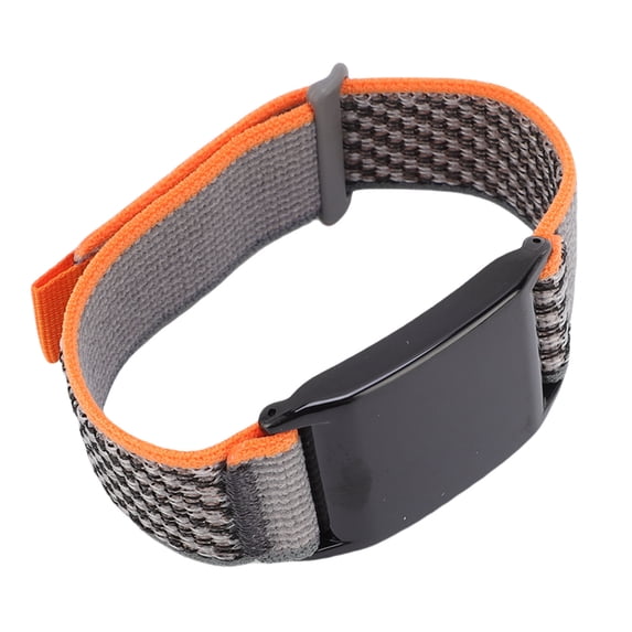 BIMZUC Replacement Watch Strap Fit For WHOOP 4.0 Breathable Adjustable Nylon Sport Wristband, Orange Grey, 5.5-8.7 inches / 14-22 cm