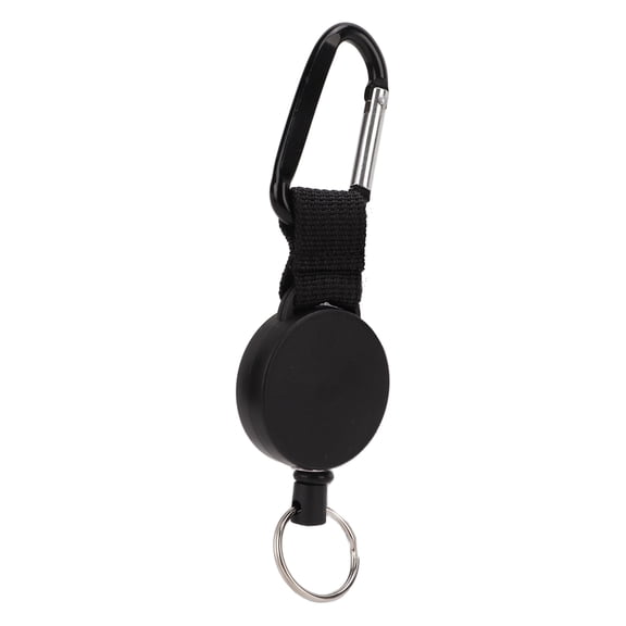 BIMZUC Retractable Key Chain Heavy Duty Carabiner Key Holder Lanyard Badge Reels with Steel Wire Type A, 23.6 in / 60 cm Cord, 1.1 oz / 31 g Anti-Lost