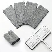 BIMZUC Reusable Mop Pads Refills, Floor Mop & Wet Mop Pads for Wet Jet, 12.99" x 4.92" 6-Pack Washable for All Floors
