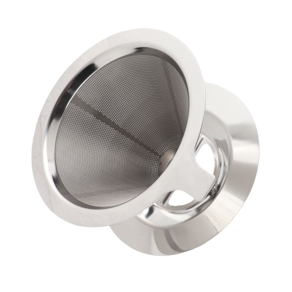 BIMZUC Reusable Pour Over Coffee Dripper 304 Stainless Steel Slow Drip Coffee Filter Cone (5.1 inches / 13 cm)