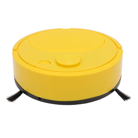 BIMZUC Robot Vacuum Cleaner Multifunctional USB Charging Mini Smart Sweeping Robot for Wooden Flooring Tile Carpet Yellow (7.08 inches / 18.0 cm)