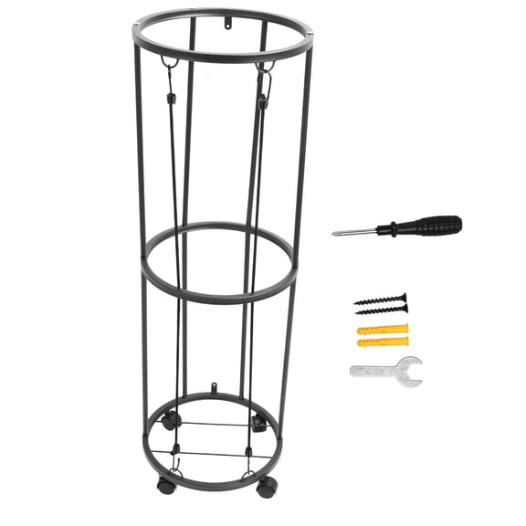BIMZUC Rolling Ball Rack Lockable Metal Organizer with Wheels for Basketball, Soccer & Volleyball, Easy Assembly, SpaceSaving Design