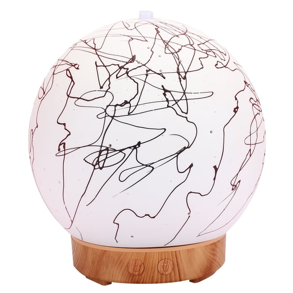 BIMZUC Round Ball Shape Humidifier Aromatherapy Diffuser 7 Colors LED Night Light Air Humidifier 110-240V EU Plug 100ml