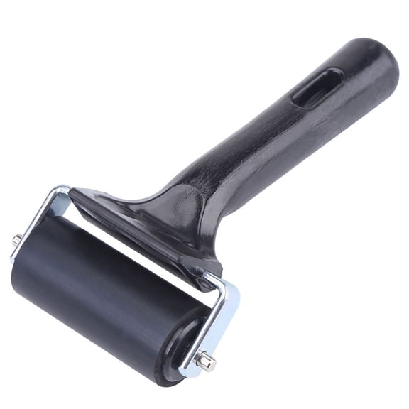 BIMZUC Rubber Brayer Roller Paint Brush Ink Applicator Art Craft Oil Painting Tool Black Handle Printmaking Tool 2.36 inches / 6 cm Length
