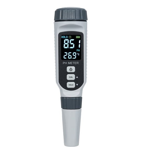 BIMZUC SMART SENSOR Digital pH Meter Waterproof Water Quality Tester, High Precision Acidimeter with ATC, LCD Color Display & Backlight for Drinking Water, Pool, Hydroponics, Aquarium (7.08x1.77 in)