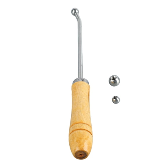 BIMZUC Saxophone Repair Tool Metal Ball Head Sax Neck Maintain Tools Instrument Accessory for Woodwind Instruments, Wood and Metal Construction, 9.45 inches / 24 cm Length, Easy to Use and Portable