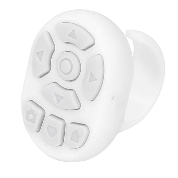 BIMZUC Scrolling Ring Bluetooth Camera Video Recording Remote Wireless Remote Shutter Page Turner for IOS 15 Phone White, 3.94 inches / 10 cm, ABS Material, 72 Hours Working Time, S29