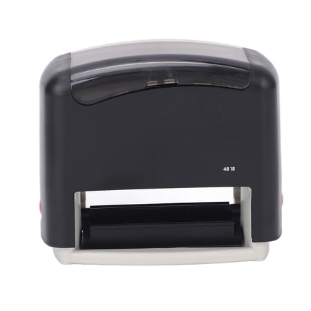 BIMZUC Self Inking Stamp 48x18mm / 1.89x0.71 in Black Shell Number Letter Symbol Combination Automatic Stamper for Office and Home Use