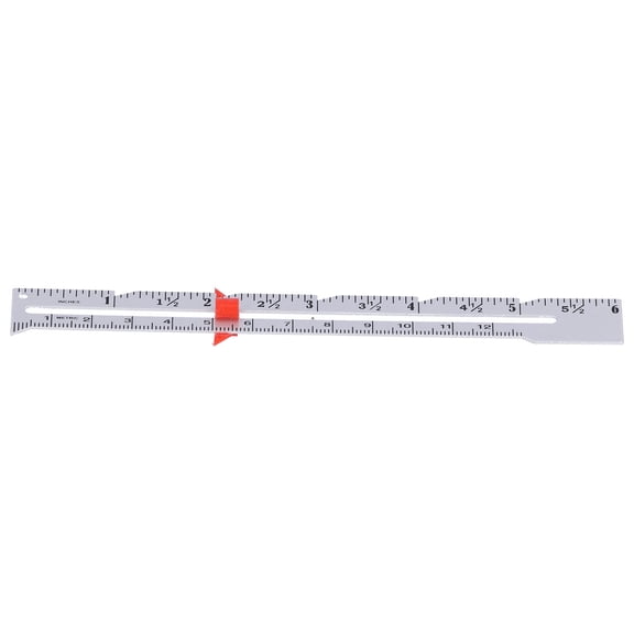 BIMZUC Sewing Gauge Knitting Crafting Sewing Hemming Measuring Sliding Gauge Measuring Tool Aluminum Alloy Ruler for Button Holes, 5.9 inches / 15 cm
